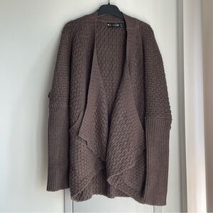 RETROD Women's Brown Open Cardigan